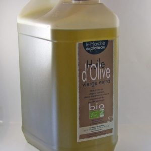 huile d'olive bio bidon plastique 5L